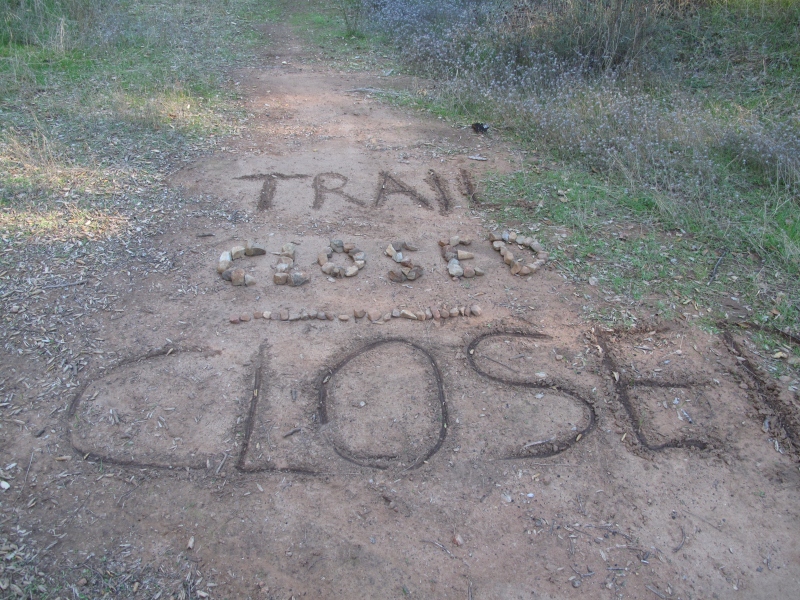 Closed trail